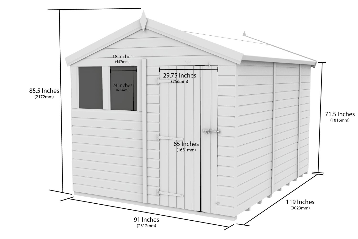 8 X 10 Apex Security Shed-2