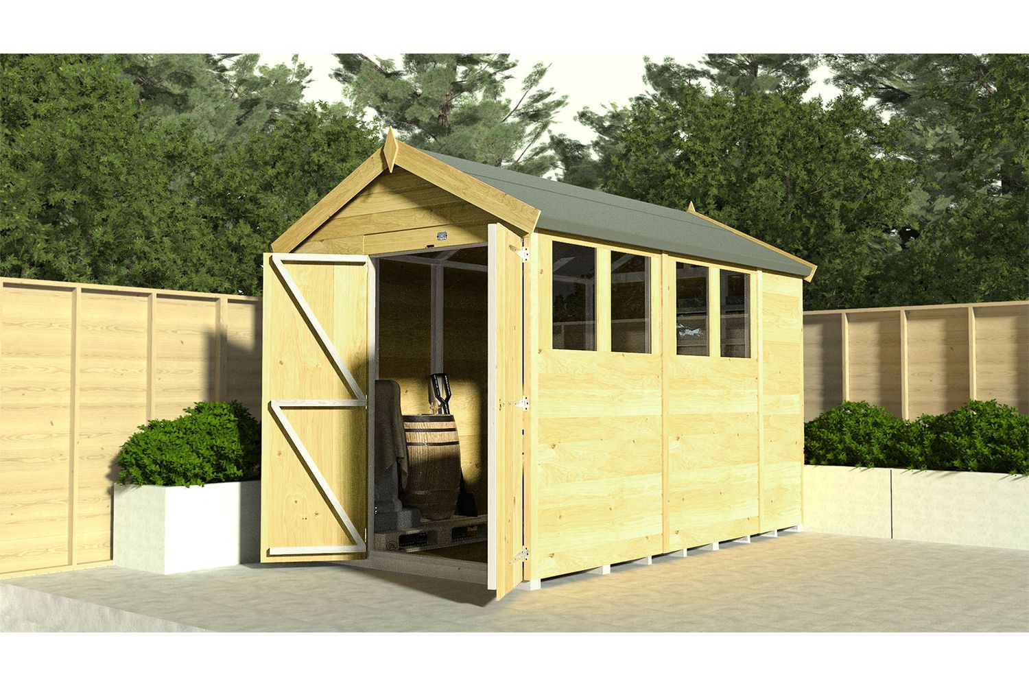 8 X 17 Apex Security Shed-3