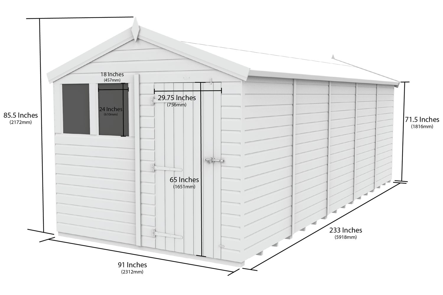 8 X 20 Apex Security Shed-2