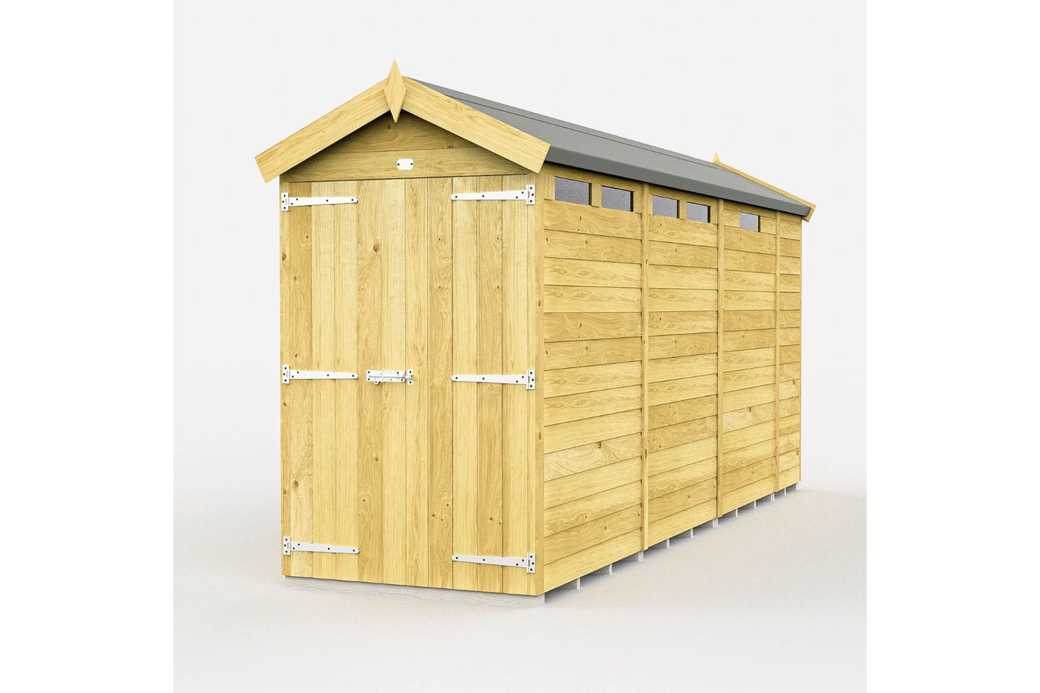 4 X 13 Apex Security Shed Double Door