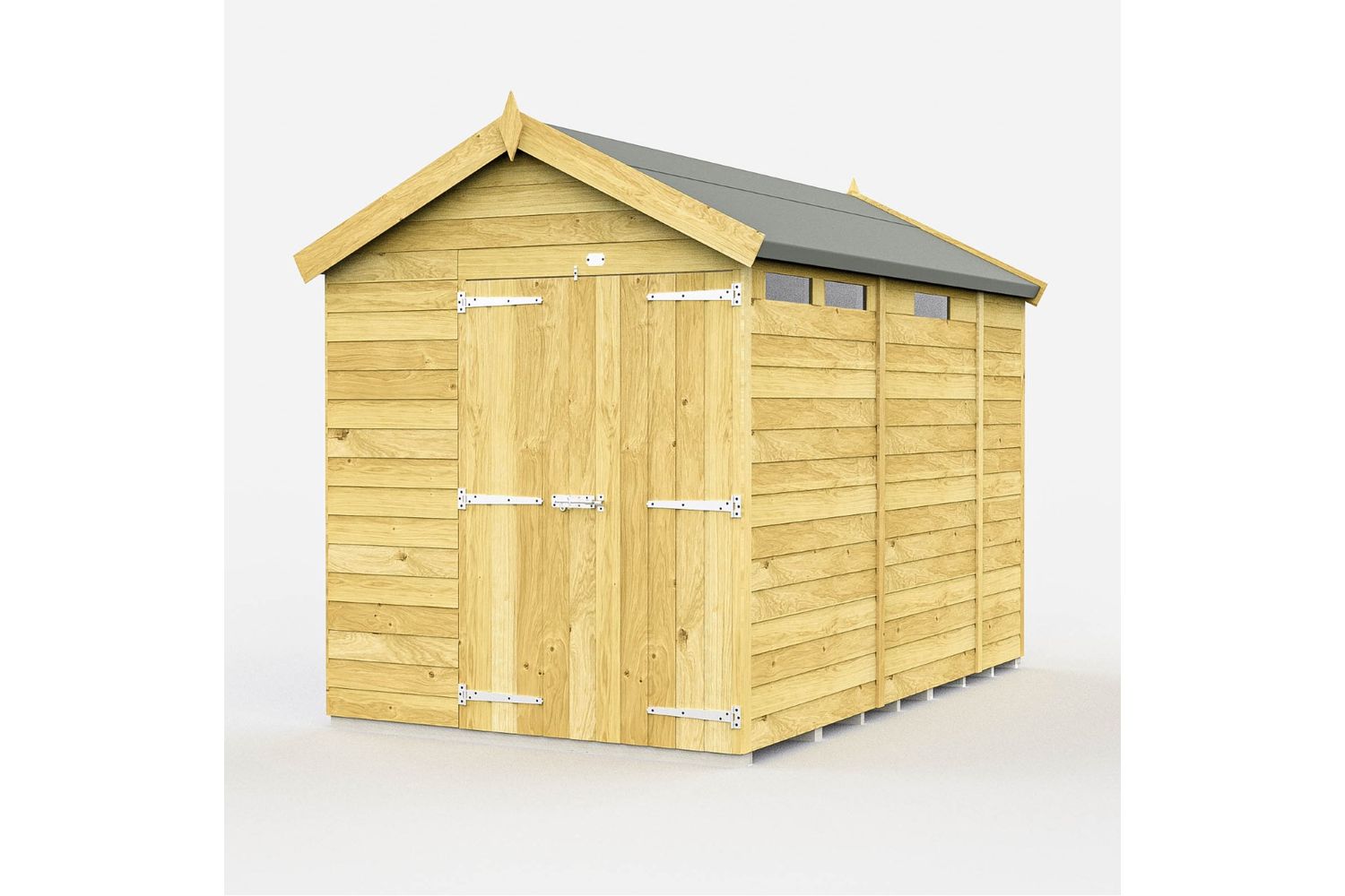 6 X 9 Apex Security Shed Double Door