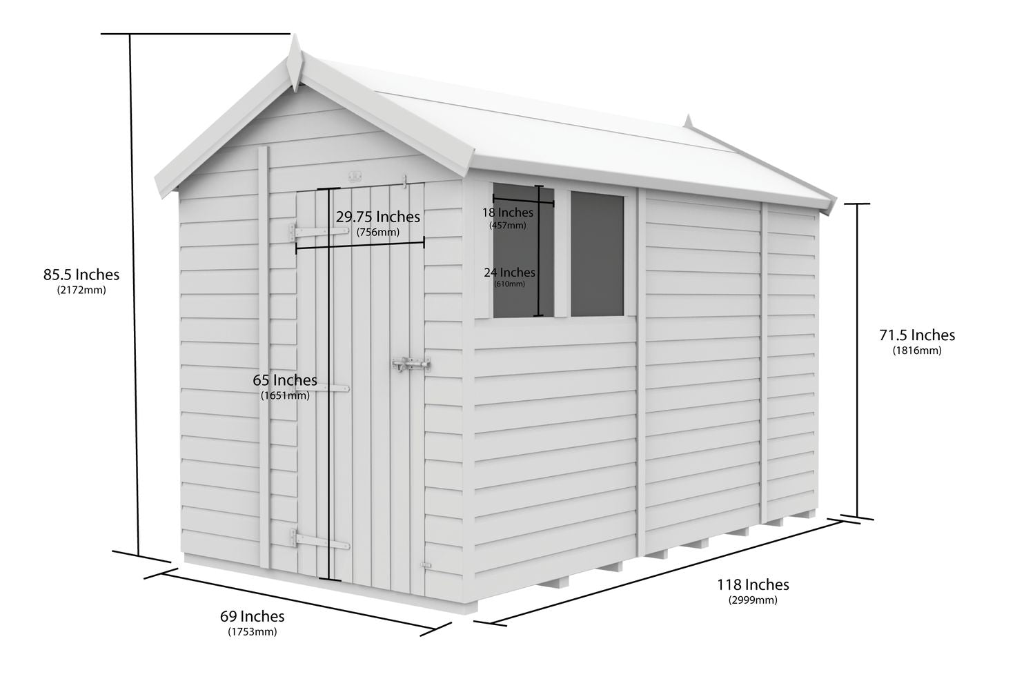 6 X 10 Apex Security Shed Double Door-2