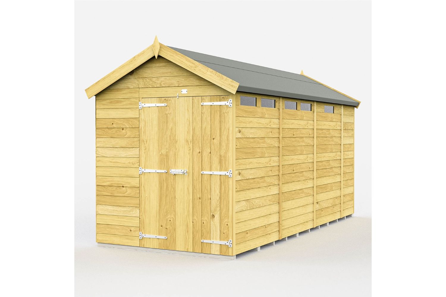 6 X 13 Apex Security Shed Double Door