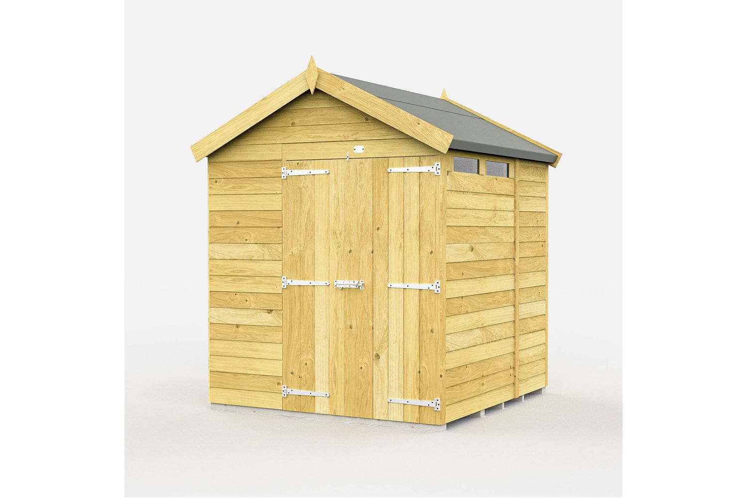 7 X 6 Apex Security Shed Double Door