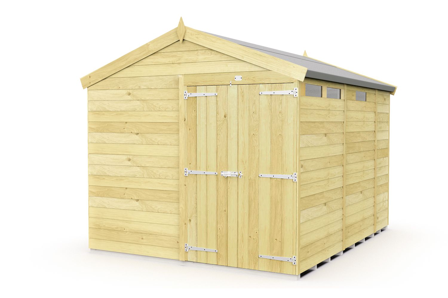 8 X 9 Apex Security Shed Double Door
