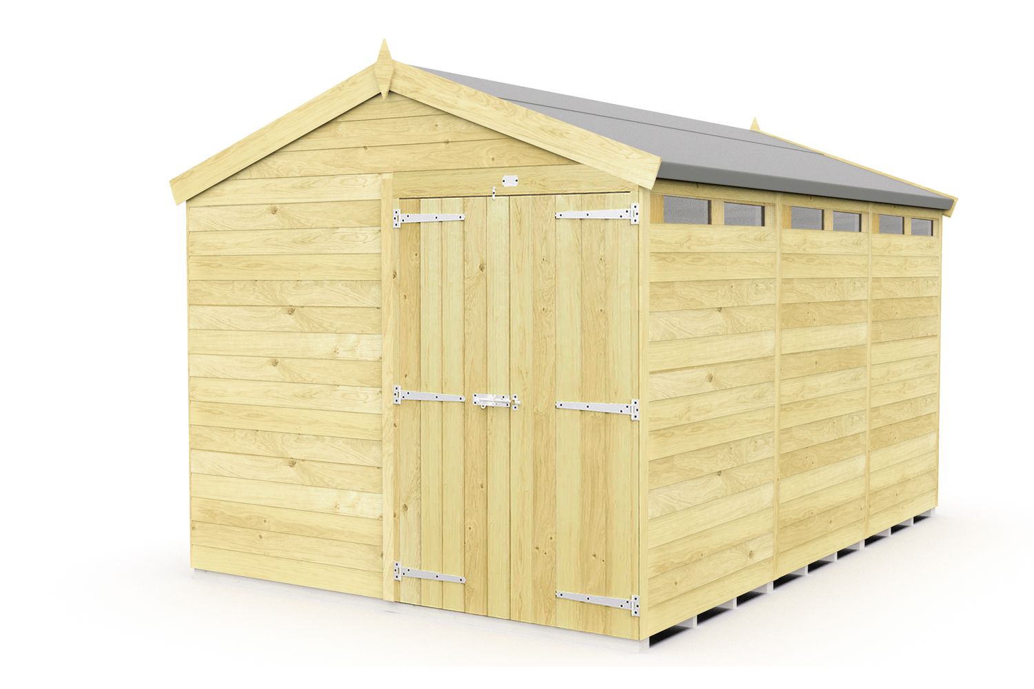 8 X 12 Apex Security Shed Double Door