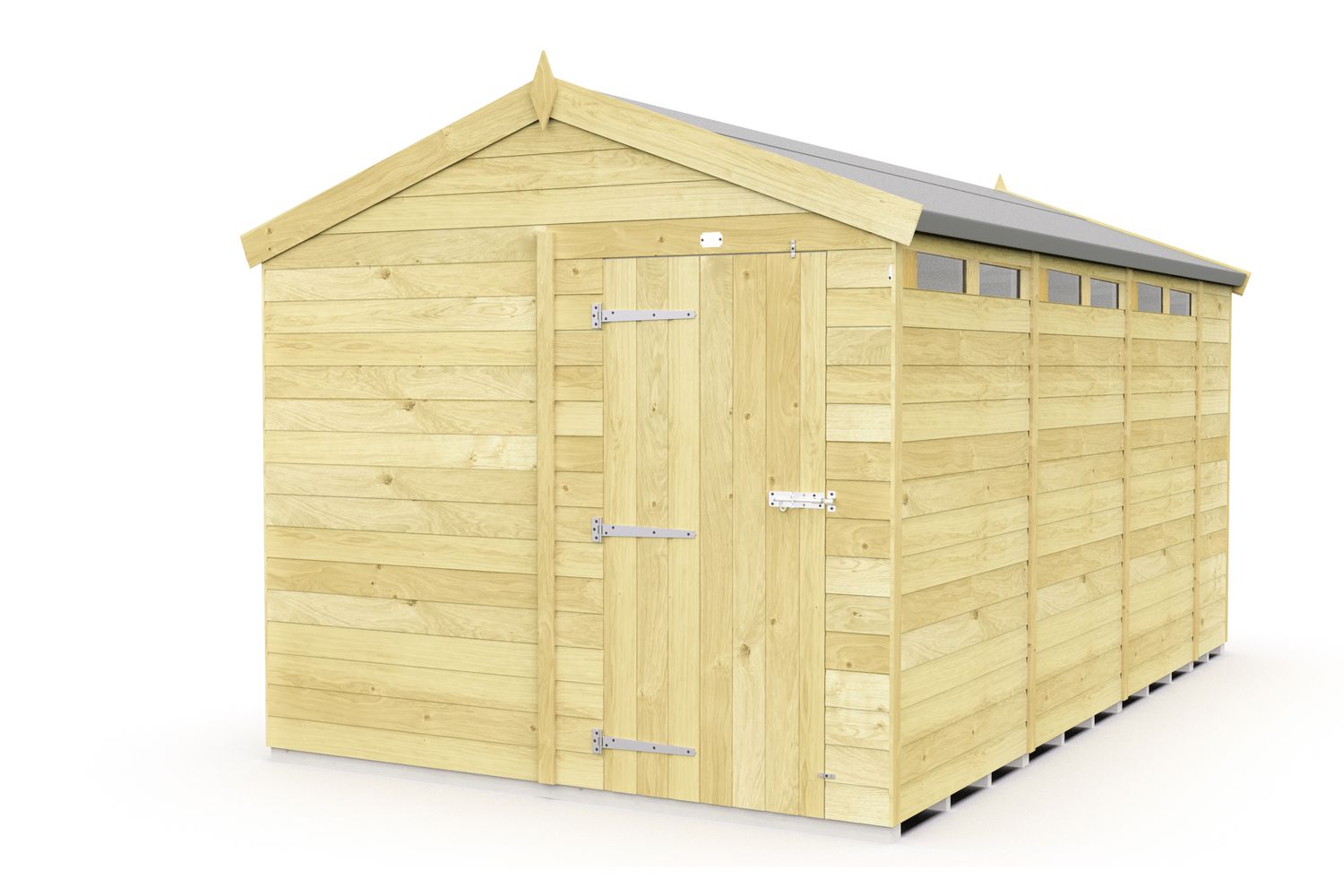 8 X 15 Apex Security Shed Double Door