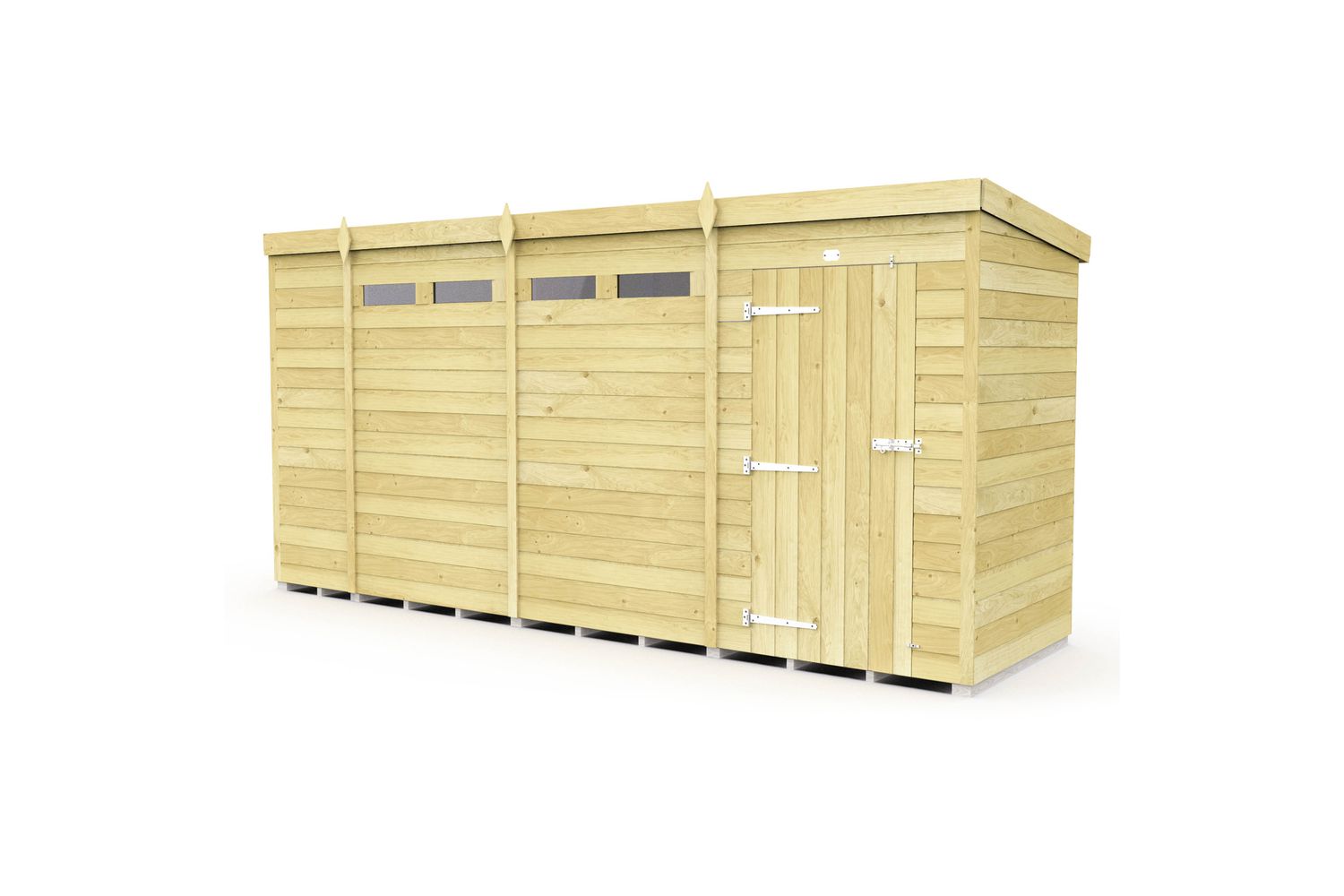 14 X 4 Security Pent Shed