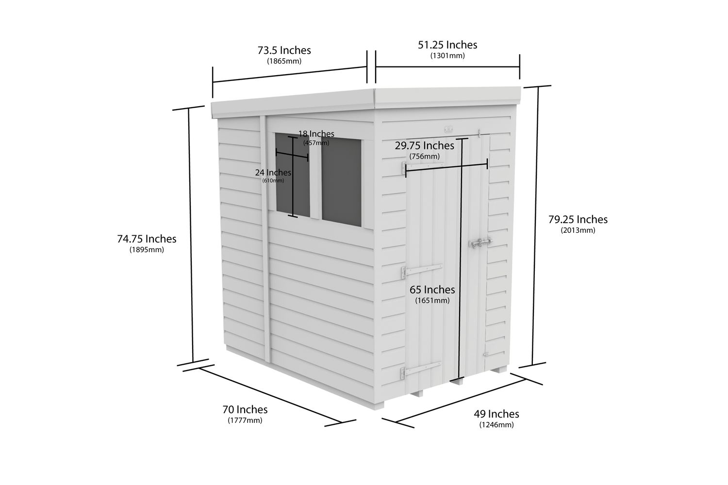 4 X 6 Security Pent Shed-2