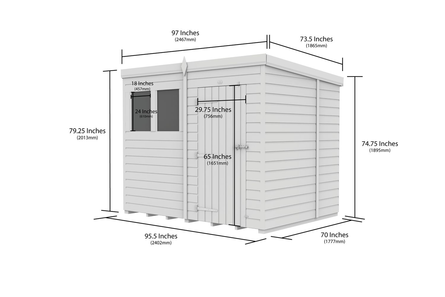 8 X 6 Security Pent Shed-2