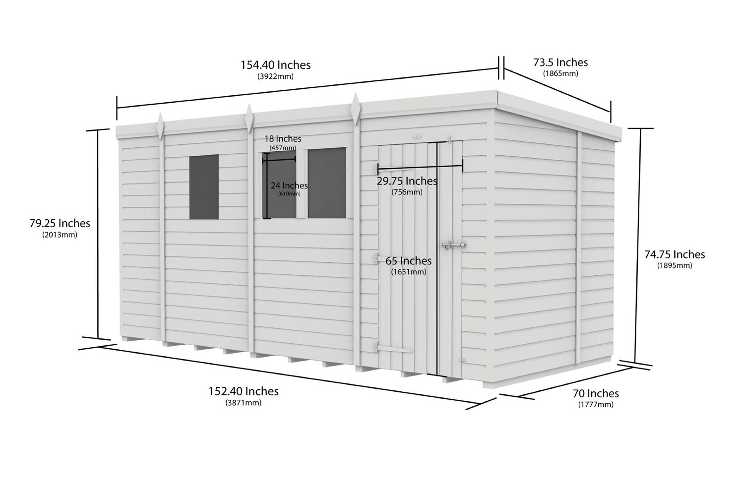 13 X 6 Security Pent Shed-2