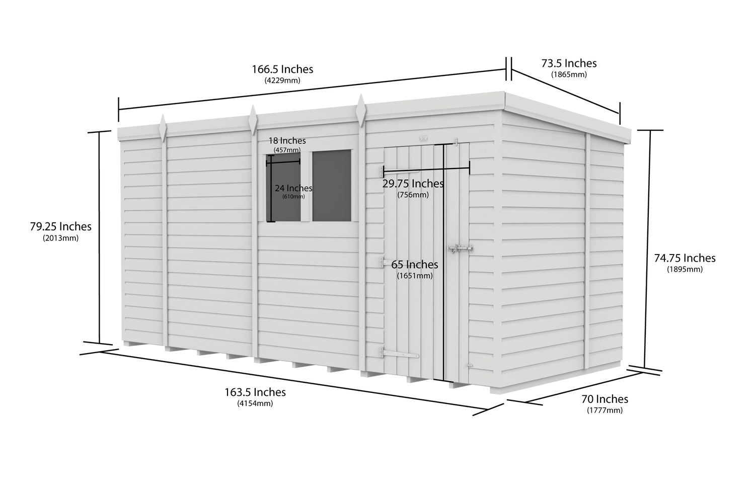 14 X 6 Security Pent Shed-2
