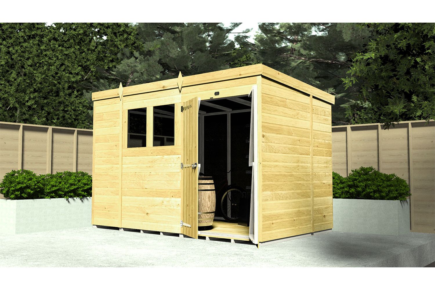 11 X 7 Security Pent Shed-3