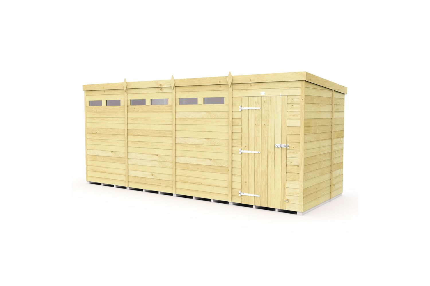 16 X 7 Security Pent Shed