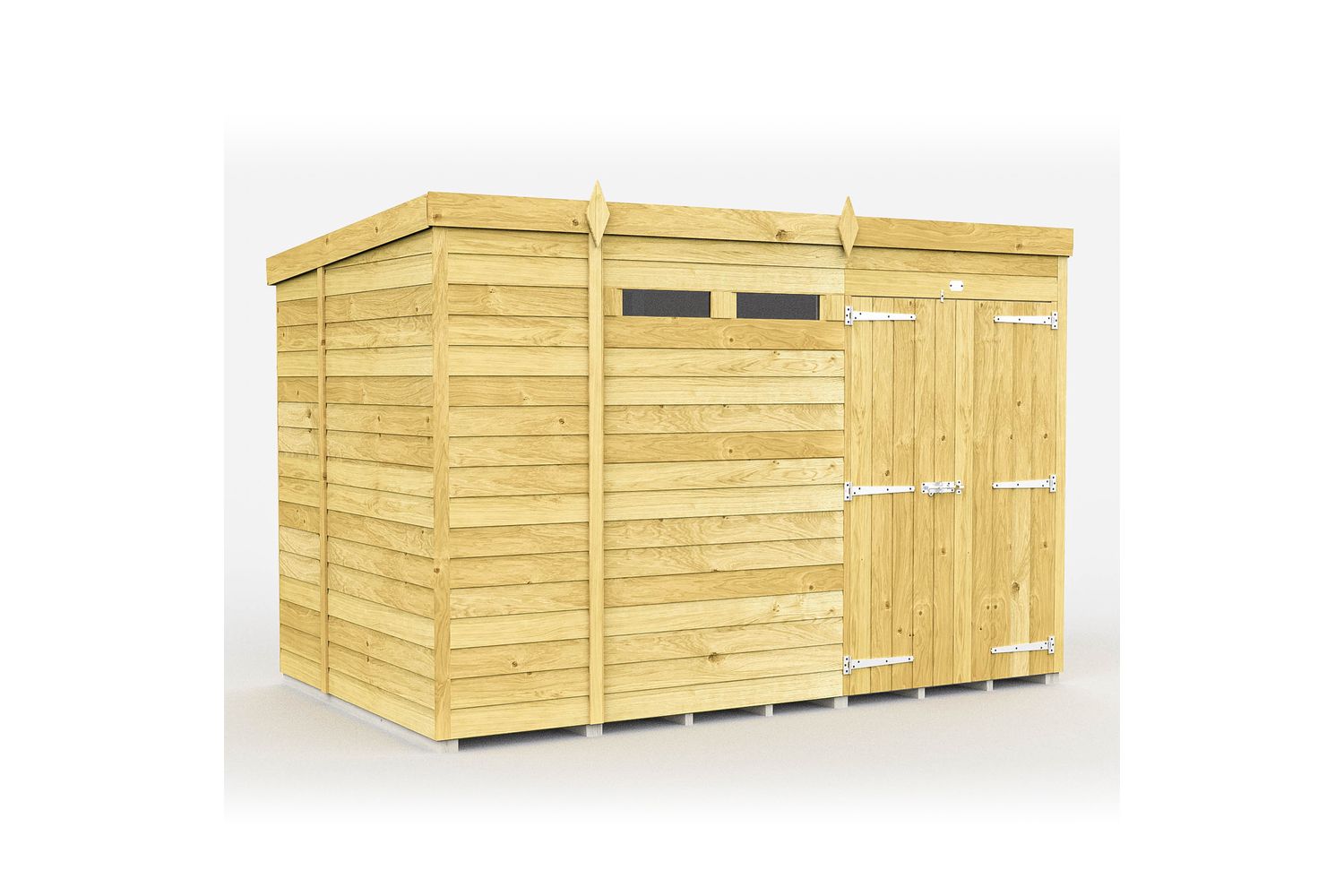 10 X 5 Security Pent Shed Double Door