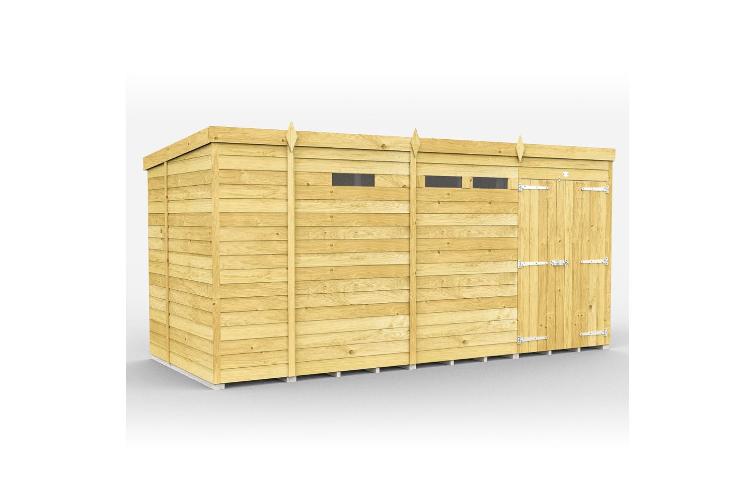 13 X 5 Security Pent Shed Double Door