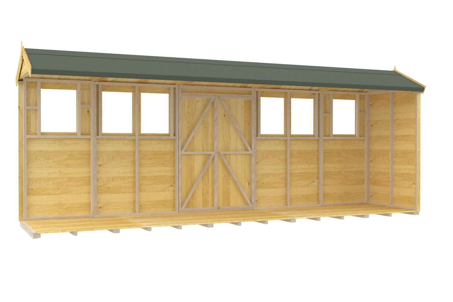18 X 4 Apex Summer Shed-10