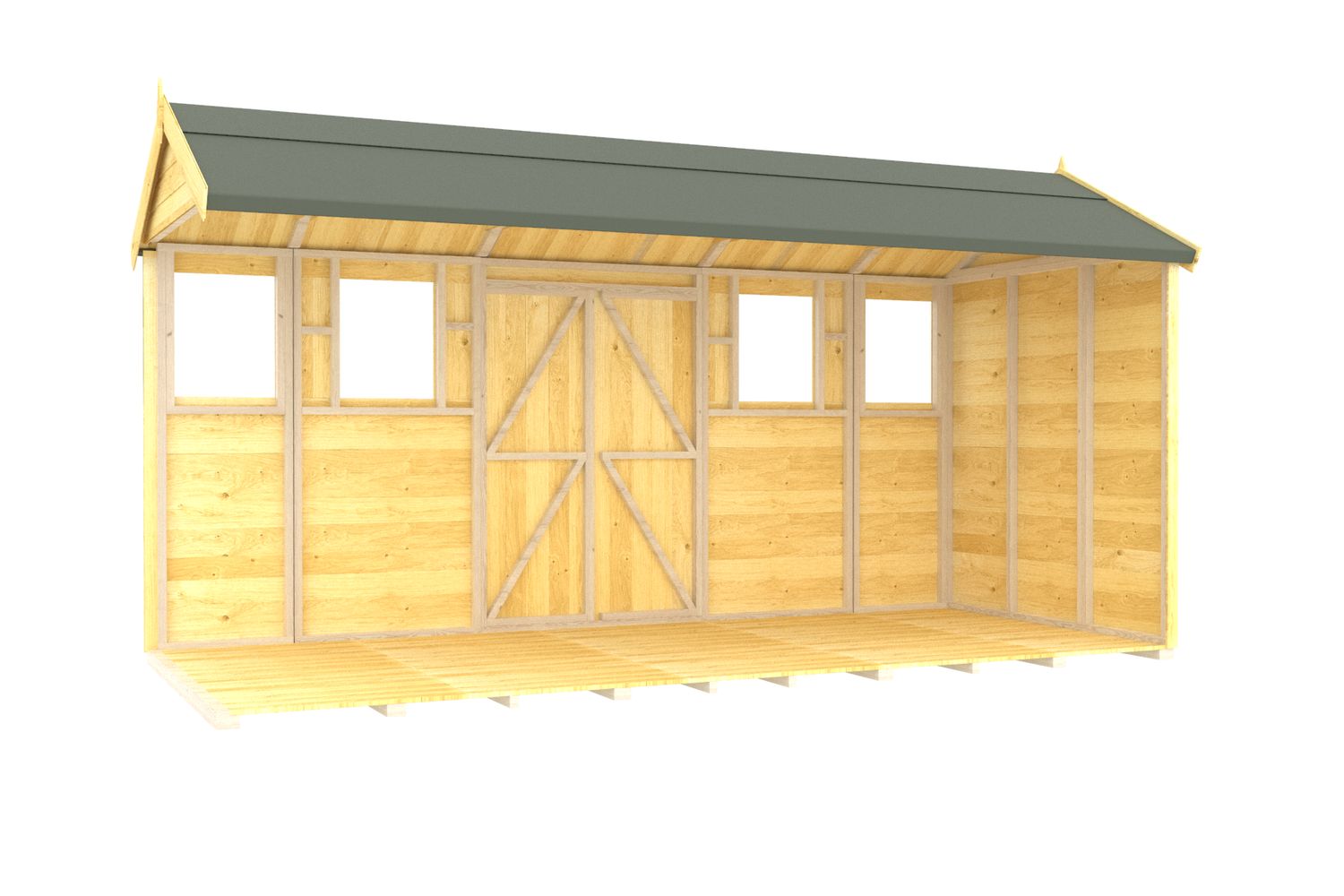 14 X 5 Apex Summer Shed-2