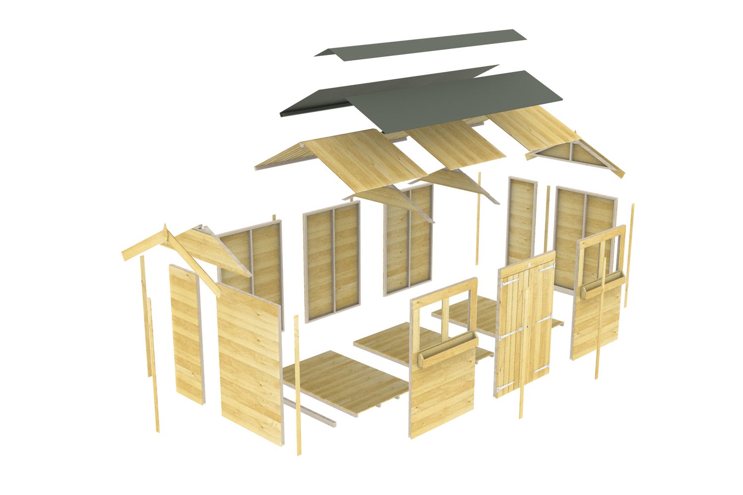 10 X 7 Apex Summer Shed-7