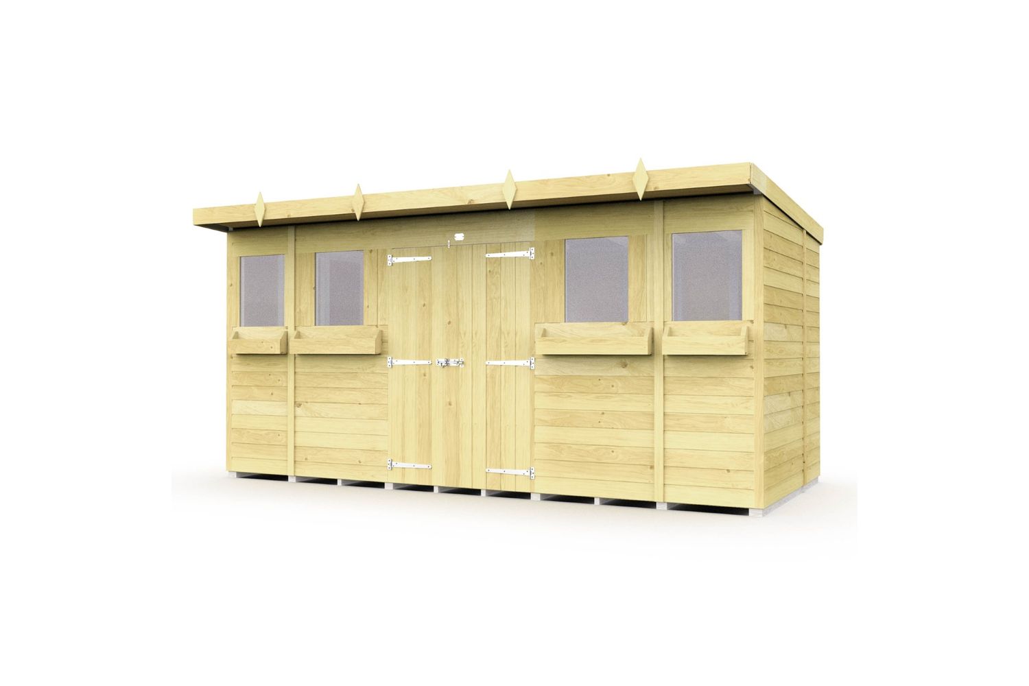14 X 5 Pent Summer Shed