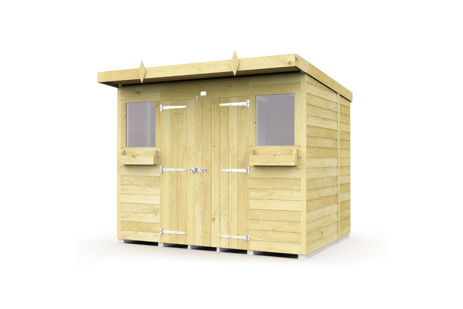 8 X 8 Pent Summer Shed