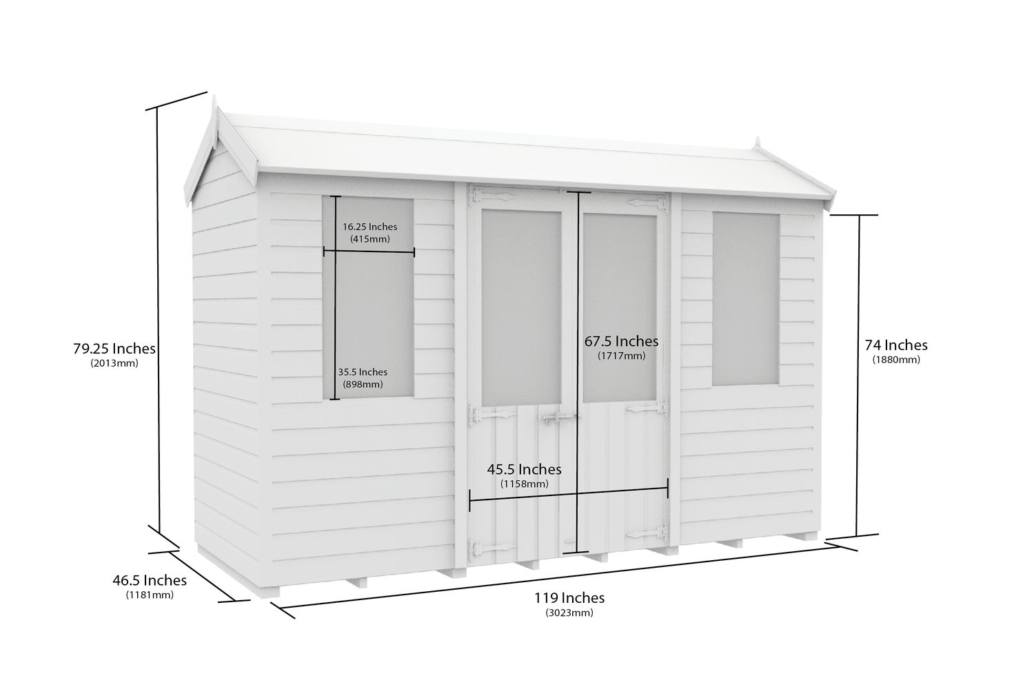 10 X 4 Apex Summer House-2