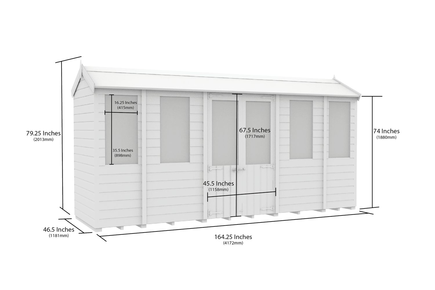 14 X 4 Apex Summer House-2