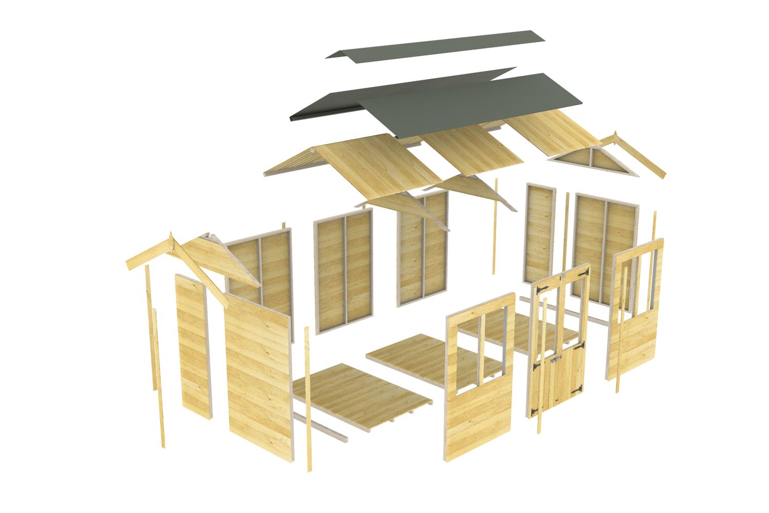 8 X 5 Apex Summer House-7