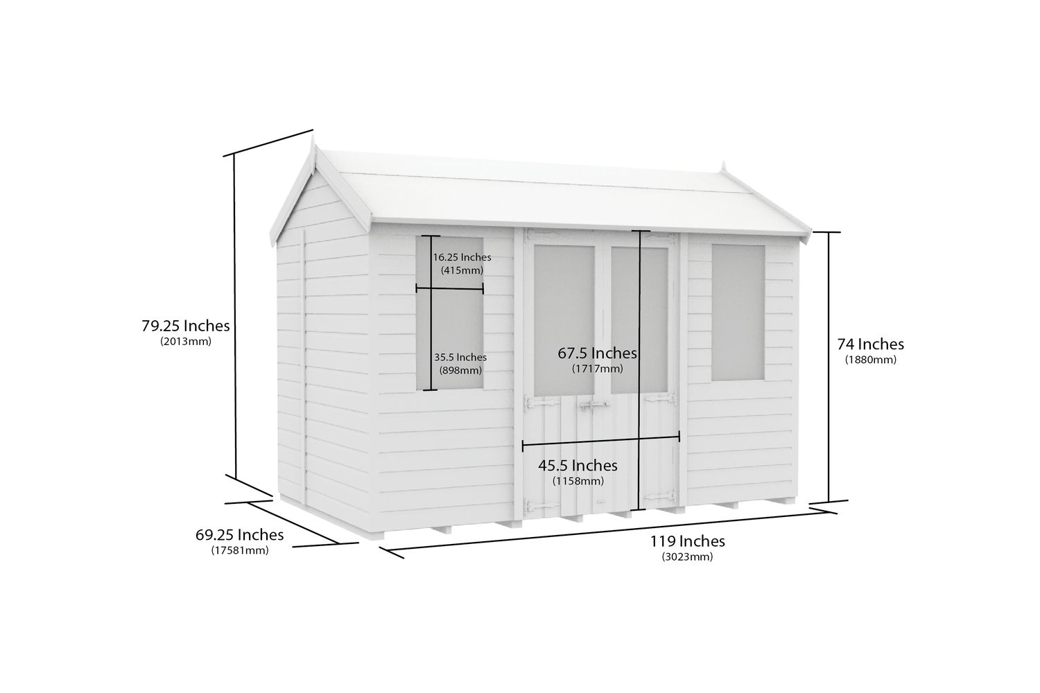 10 X 6 Apex Summer House-2