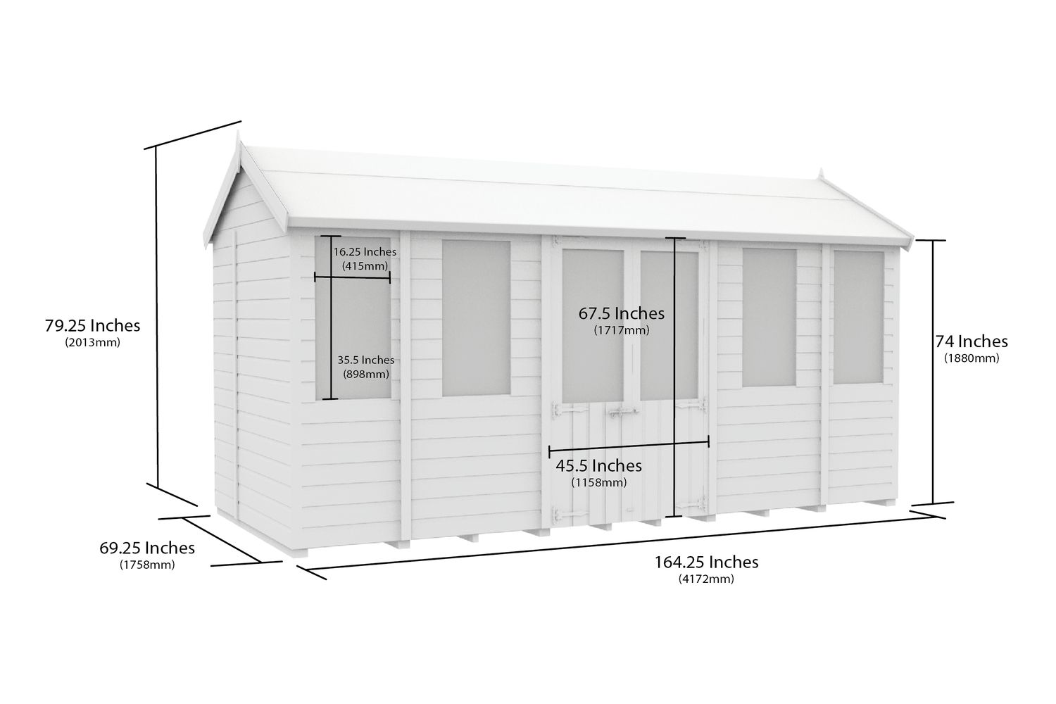 14 X 6 Apex Summer House-2