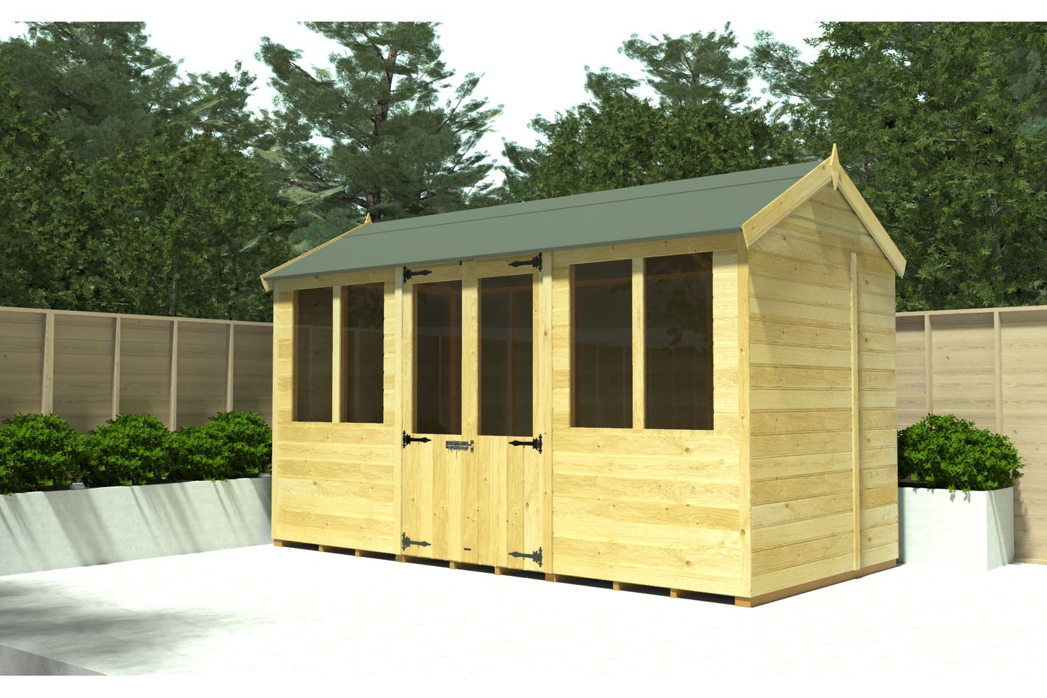 12 X 7 Apex Summer House-3