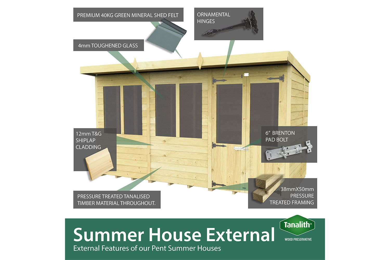 16 X 7 Apex Summer House-5