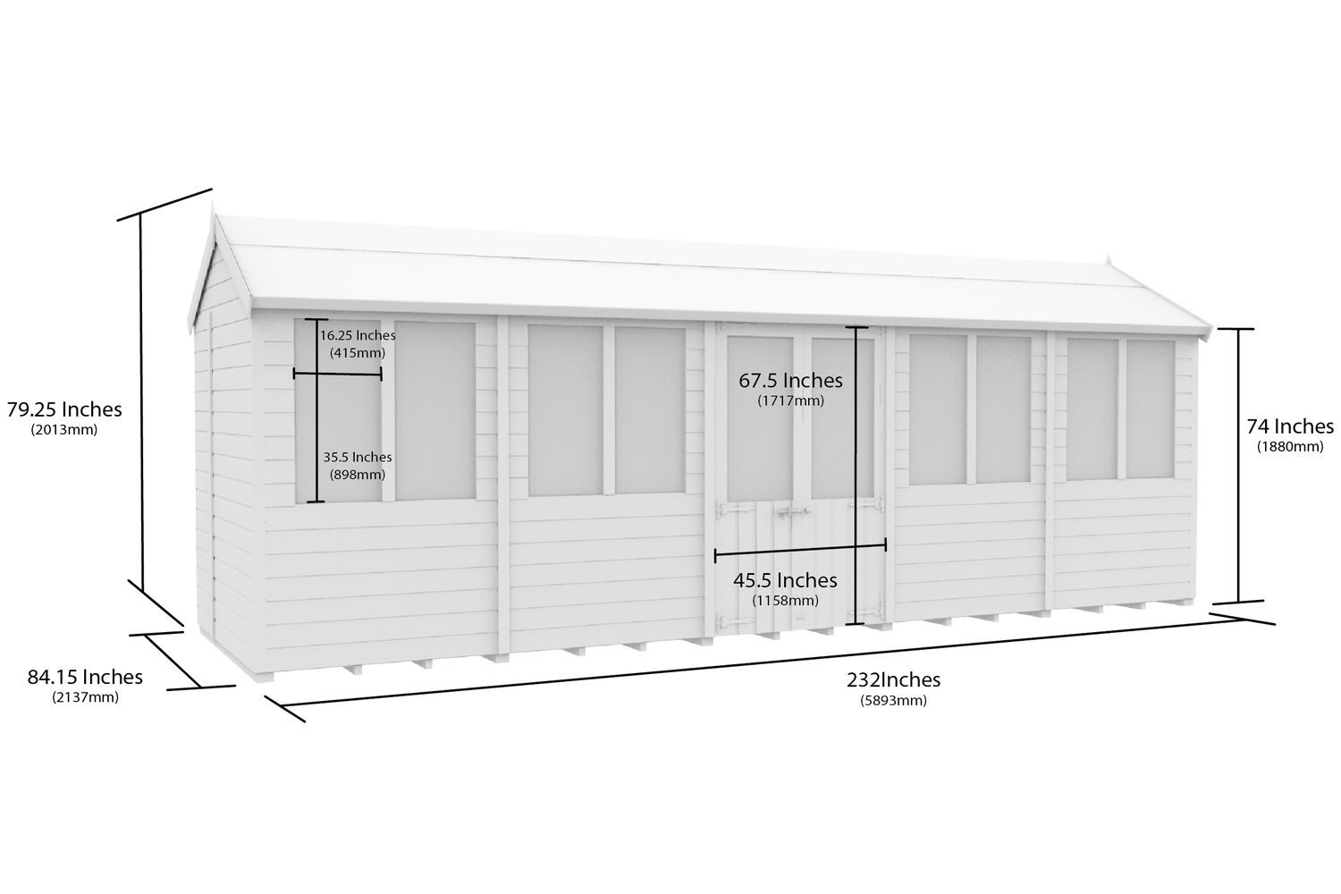 20 X 7 Apex Summer House-2