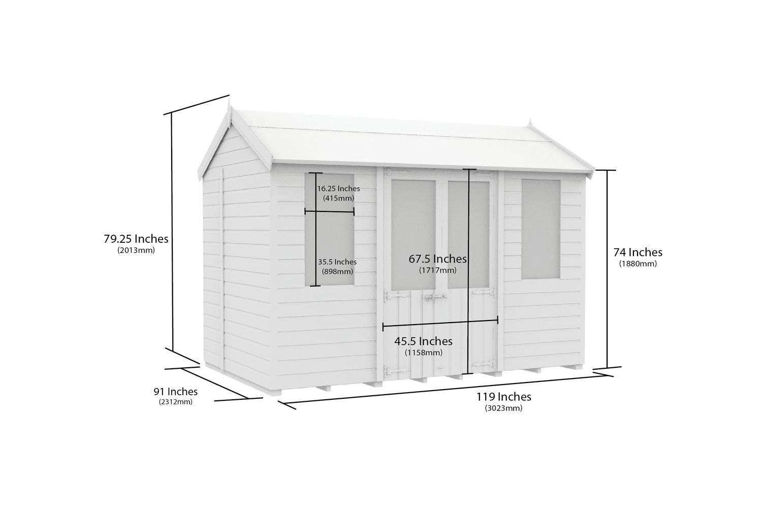 10 X 8 Apex Summer House-2