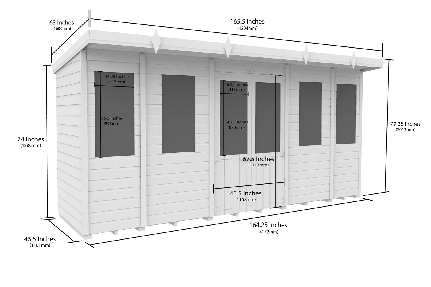 14 X 4 Pent Summer House-2