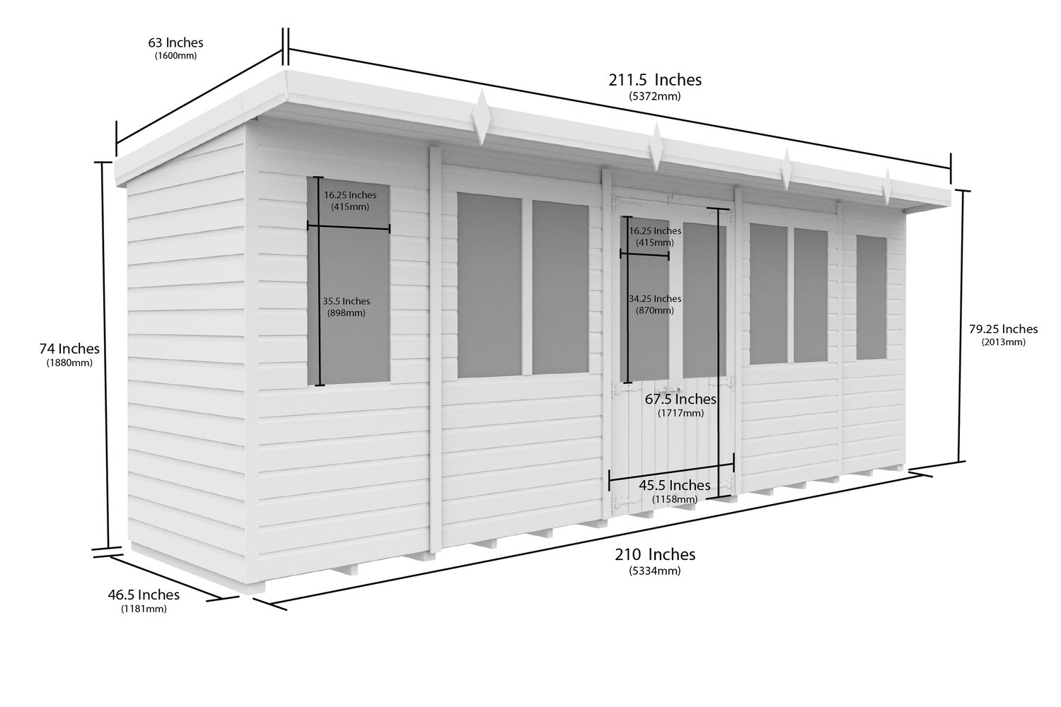 18 X 4 Pent Summer House-2