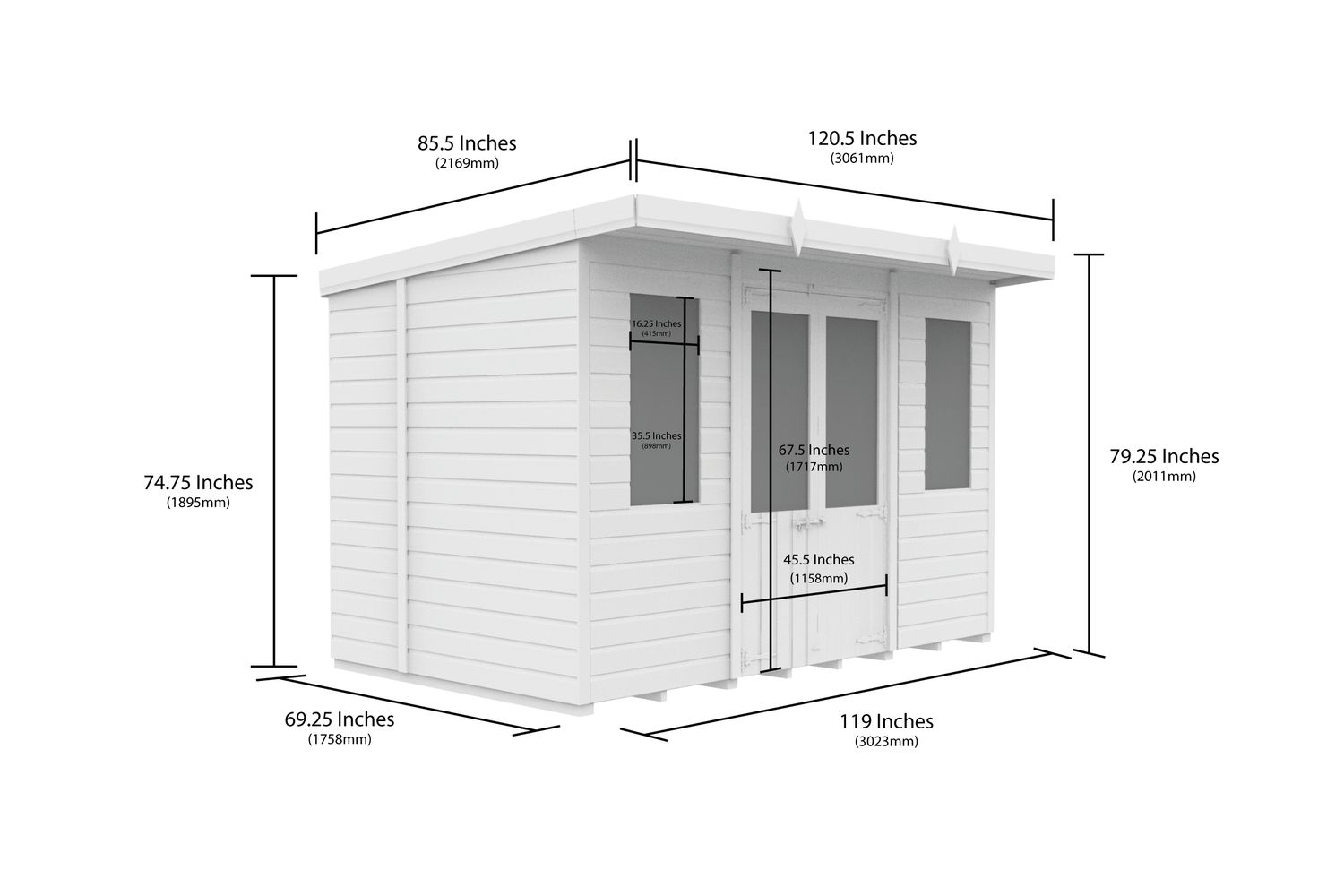 10 X 6 Pent Summer House-2