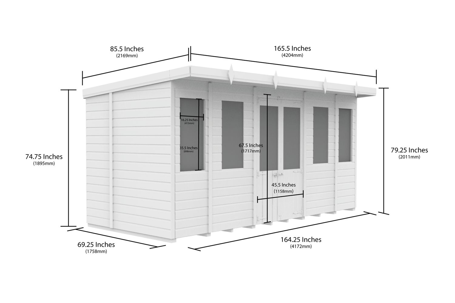 14 X 6 Pent Summer House-2