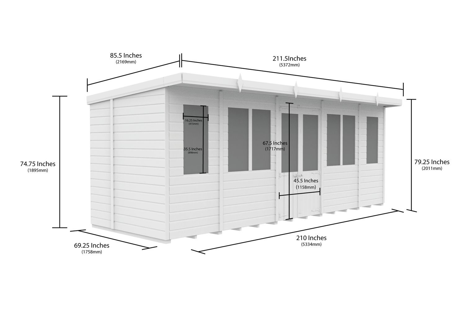 18 X 6 Pent Summer House-2