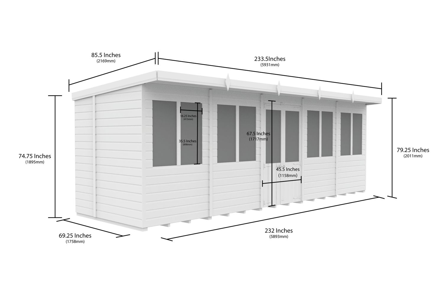 20 X 6 Pent Summer House-2
