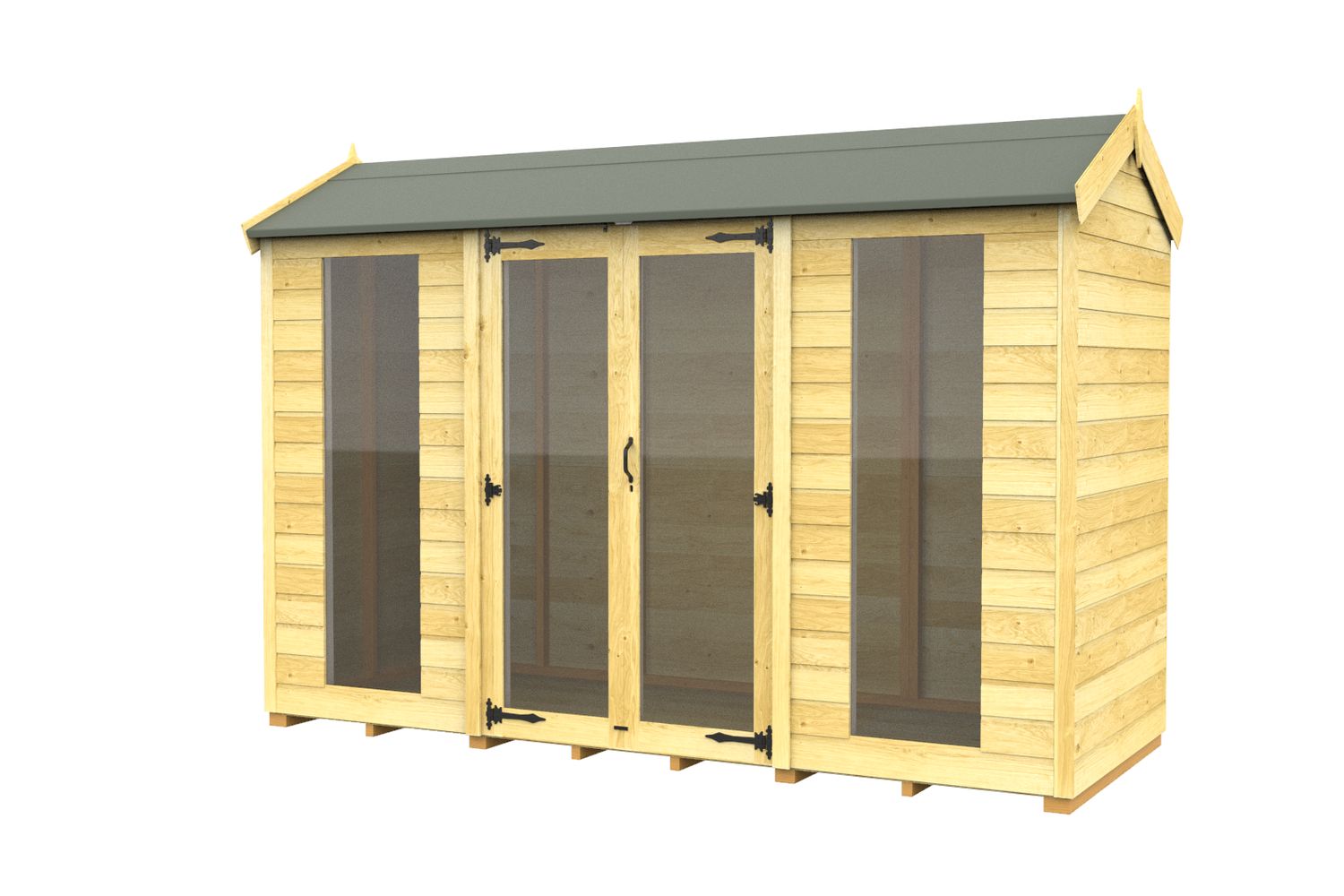10 X 4 Apex Summer House Full Height Window