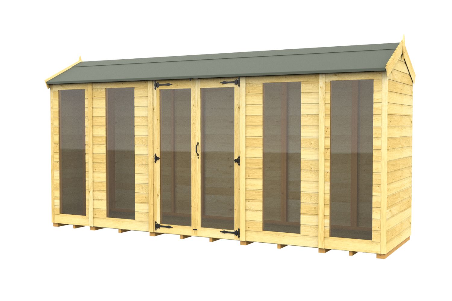 14 X 4 Apex Summer House Full Height Window
