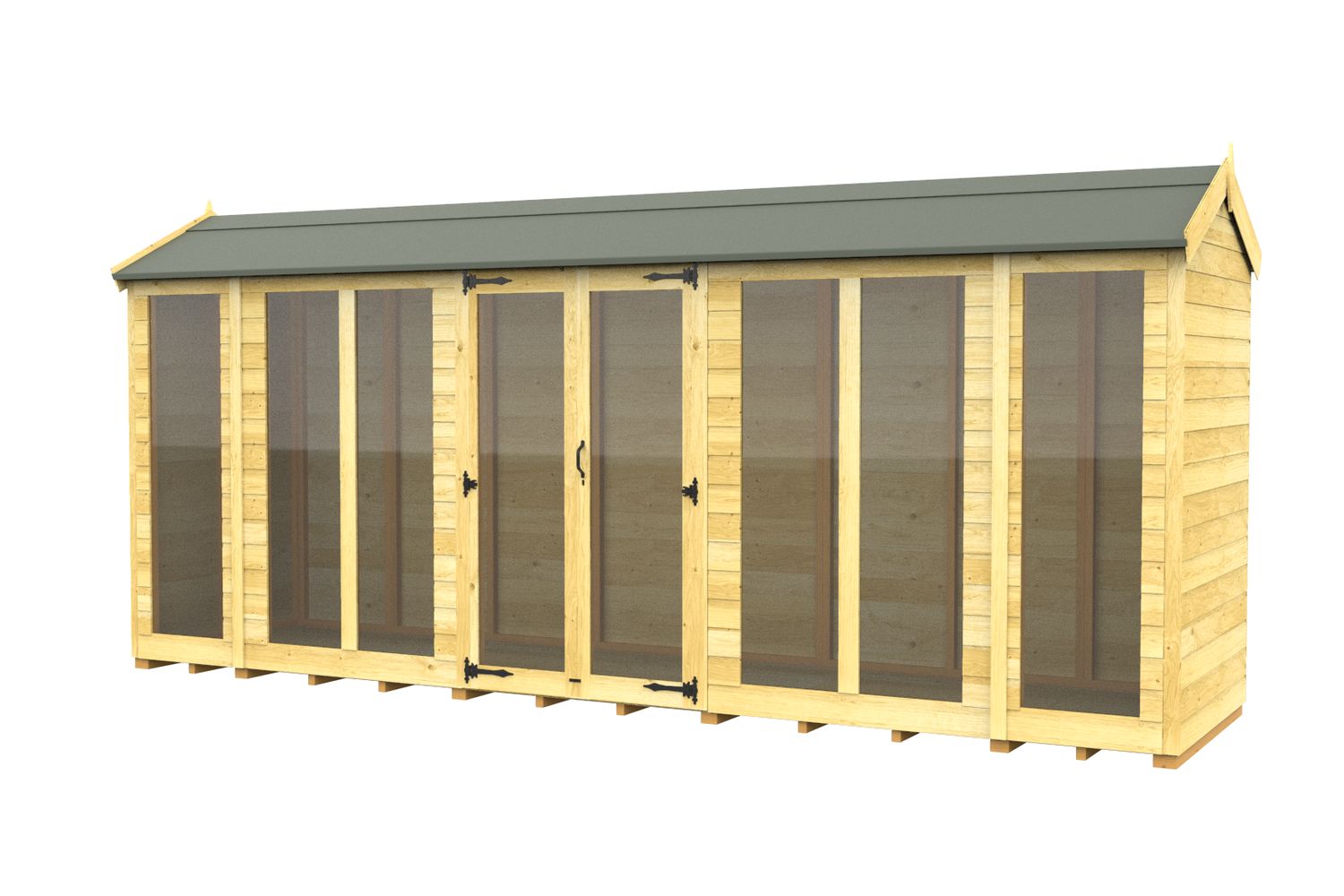 16 X 4 Apex Summer House Full Height Window