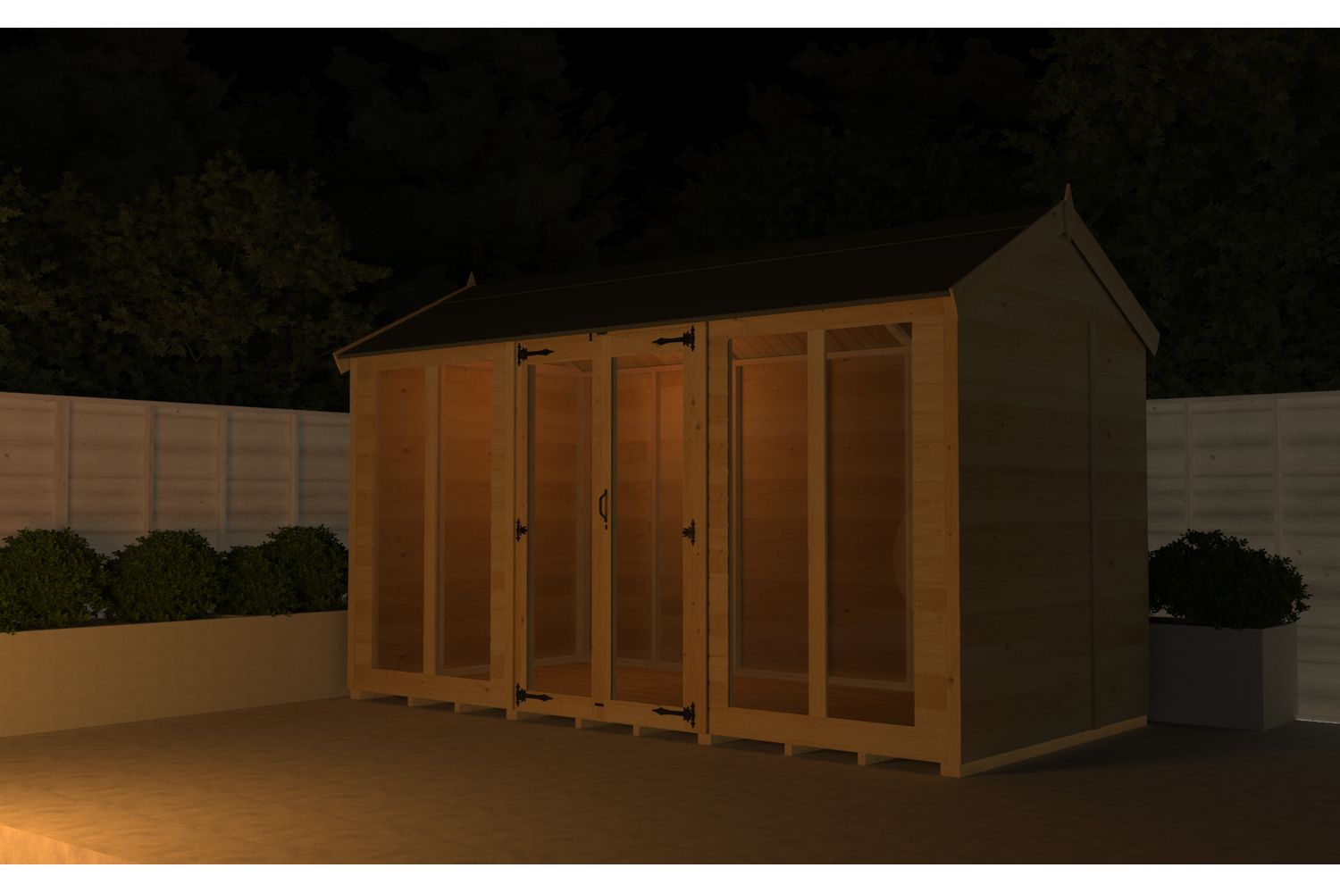 16 X 5 Apex Summer House Full Height Window-4