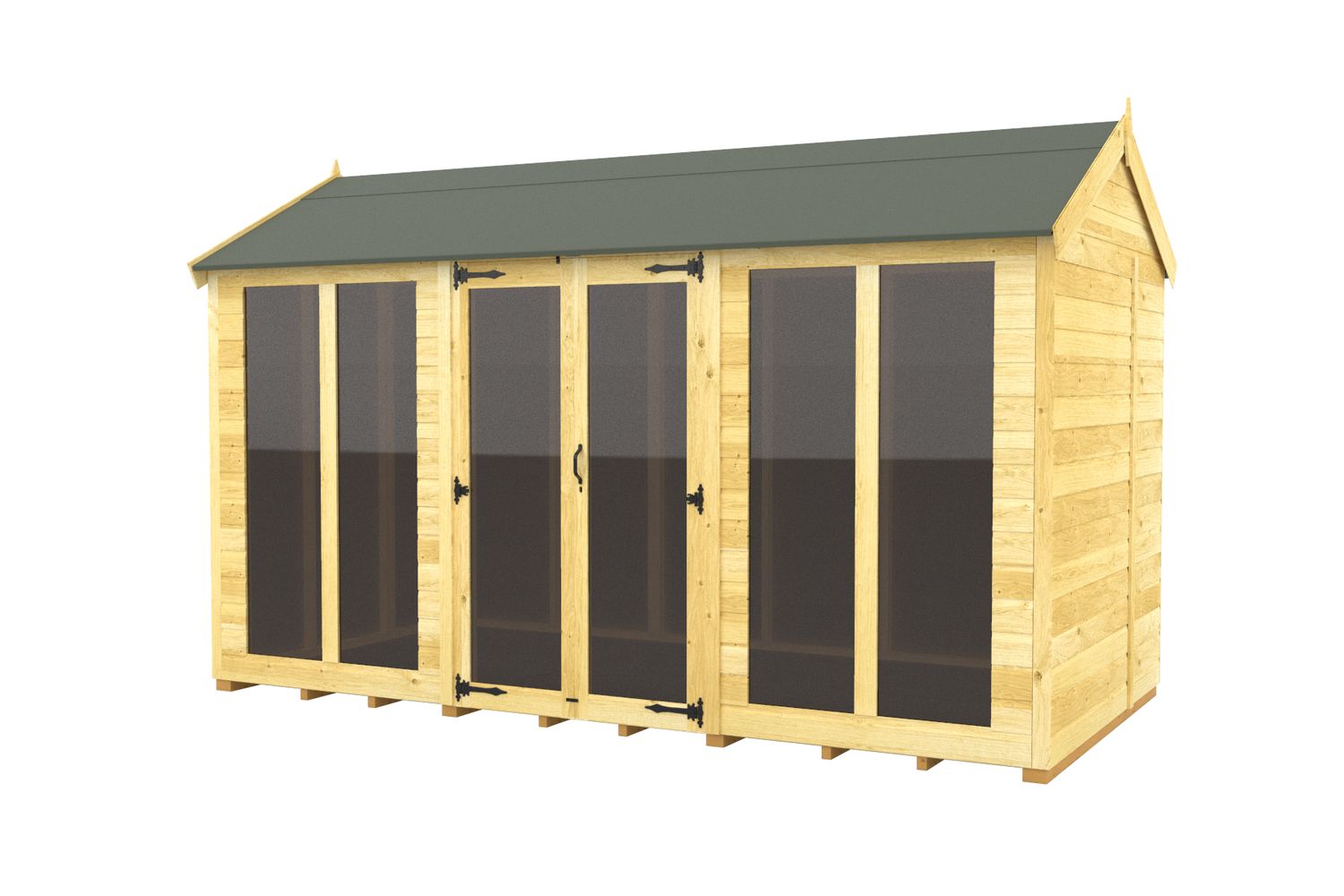 12 X 6 Apex Summer House Full Height Window