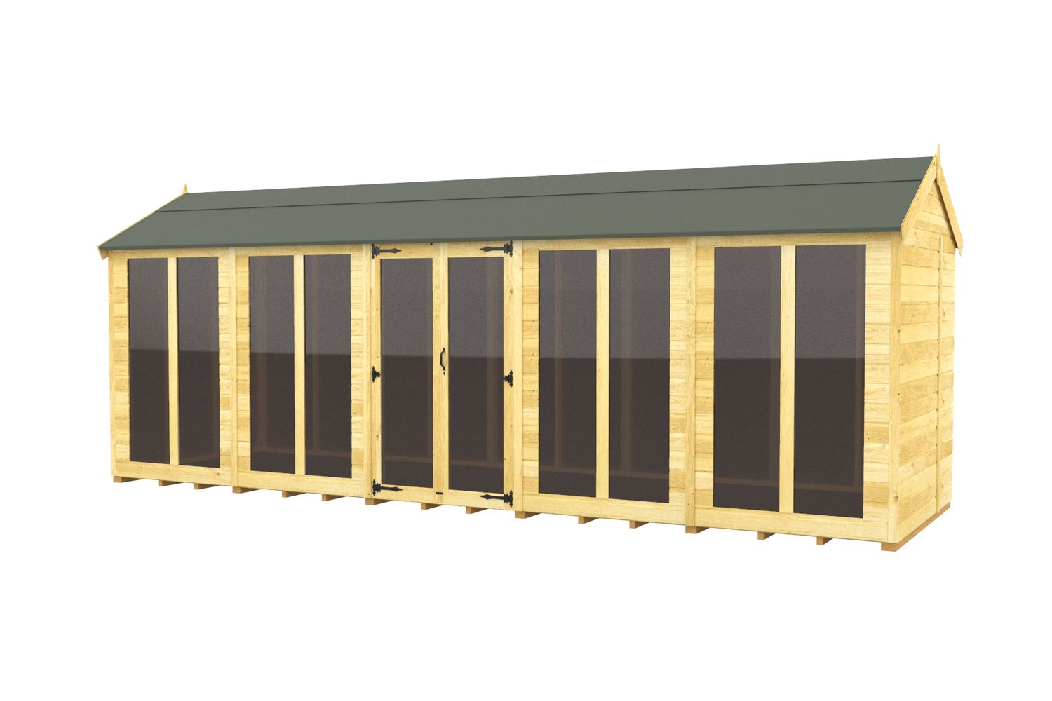 20 X 6 Apex Summer House Full Height Window