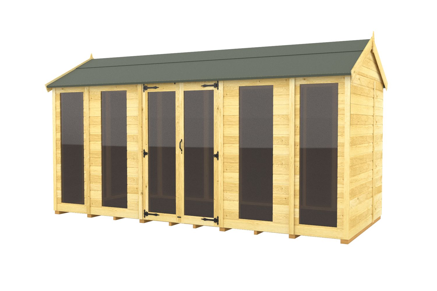 14 X 7 Apex Summer House Full Height Window