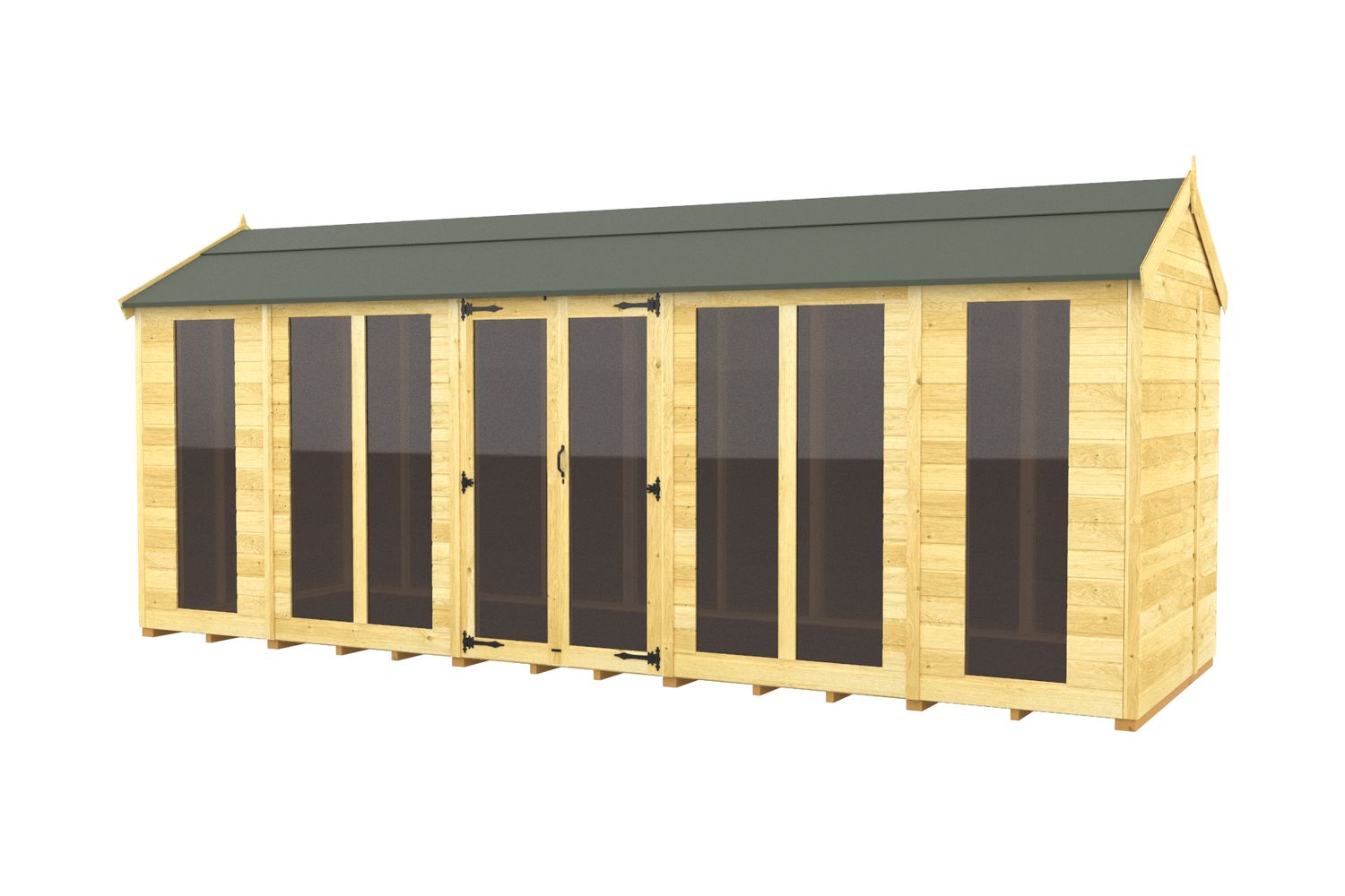 18 X 7 Apex Summer House Full Height Window