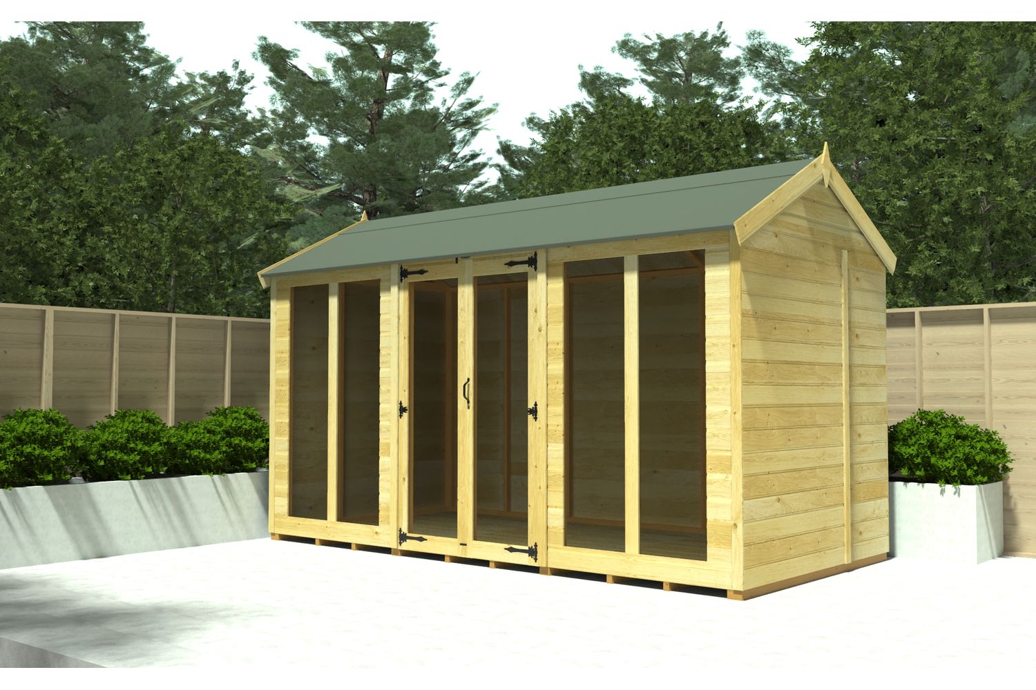 18 X 8 Apex Summer House Full Height Window-3