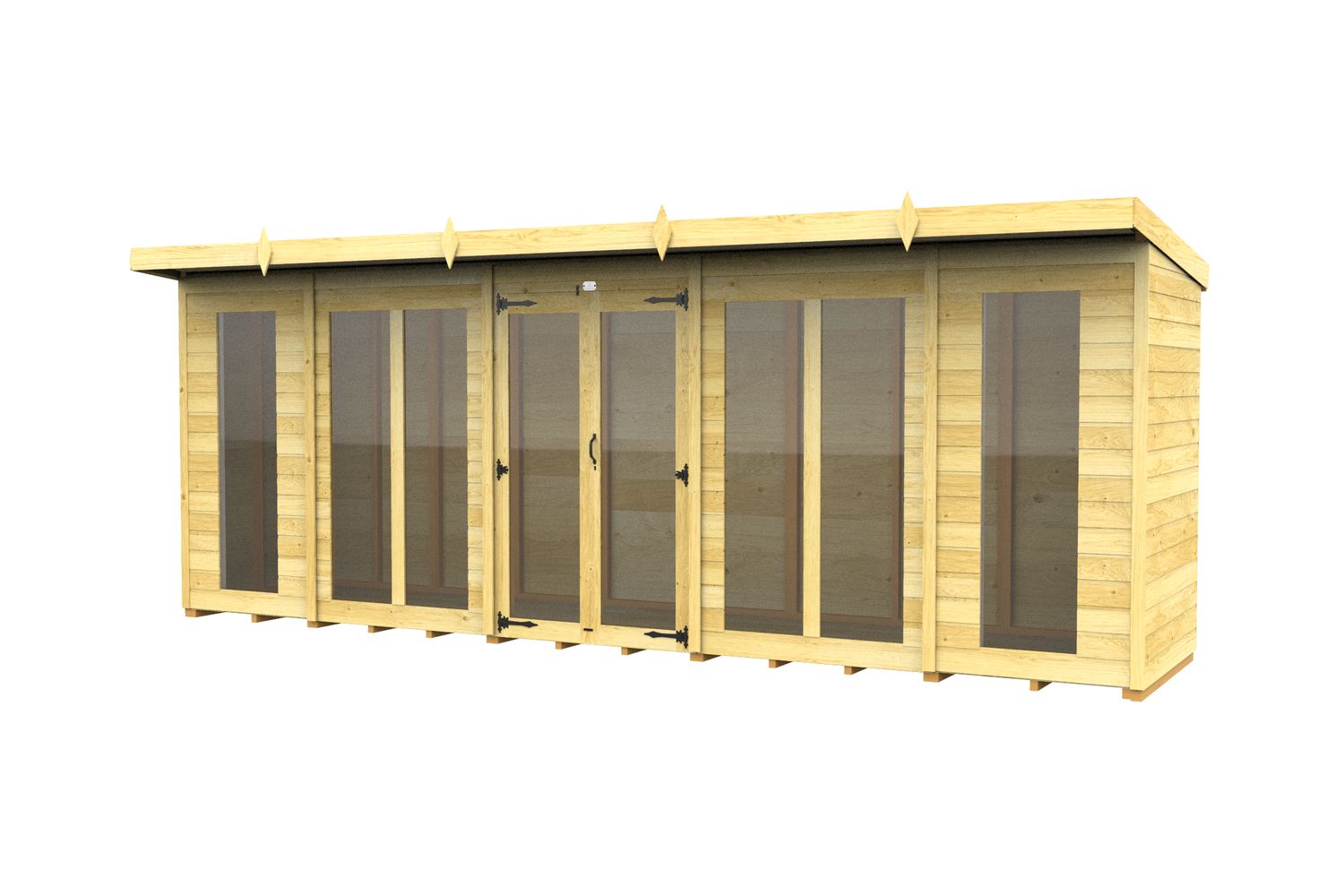 18 X 4 Pent Summer House Full Height Window